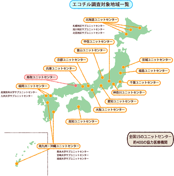 エコチル調査対象地域一覧